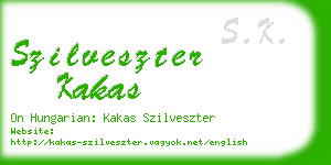 szilveszter kakas business card